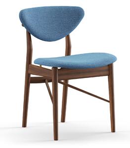 House of Finn Juhl - 108 Chair, Walnut, Cat. 1 Remix 762 - Matstolar - Finn Juhl - Träfärgad,Blå - Trä/Textilmaterial