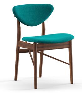 House of Finn Juhl - 108 Chair, Walnut, Cat. 3 Watercolour, Peacock - Matstolar - Finn Juhl - Grön,Träfärgad,Blå - Trä/Textilmaterial