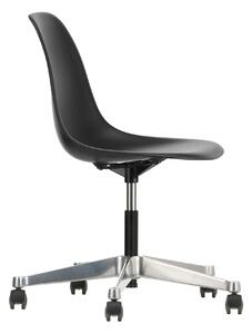 Vitra - Eames Plastic Chair PSCC - 12 Deep Black - Castors Soft - Kontorsstolar - Charles & Ray Eames - Svart