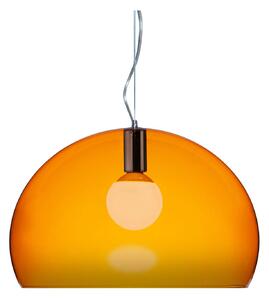 Kartell - FL/Y Suspension 9030, Transparent Orange, Incl. LED 15W E27 - Pendellampor - Ferruccio Laviani - Transparent,Orange