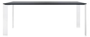 Kartell - Four Table 4523 190x79, Black/White, Scratch-Proof Laminate - Matbord - Ferruccio Laviani - Svart - Laminat/Metall