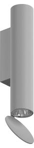 Flos - Flauta H225 Riga Outdoor, Grey, Inkl. 12W LED 2x555lm 2700K - Vägglampor utomhus - Patricia Urquiola - Grå