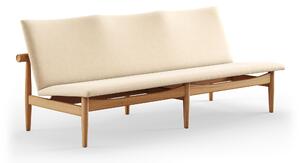 House of Finn Juhl - Japan Sofa 3-seater, Dark oiled oak, Cat. 3 Watercolour, Soft Linen - Soffor - Finn Juhl - Beige,Träfärgad