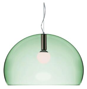 Kartell - Big FL/Y Suspension 9058 - Transparent Sage Green - Pendellampor - Ferruccio Laviani - Grön