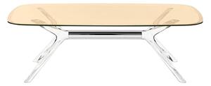 Kartell - Blast Coffee Table 4096 130x80, Crystal-Chrome, Bronze - Soffbord - Philippe Starck - Guld - Metall/Syntetiskt