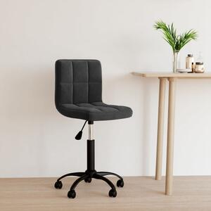 Snurrbar kontorsstol svart sammet