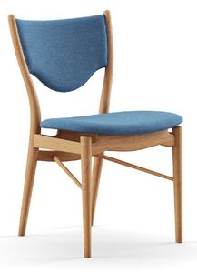 House of Finn Juhl - 46 Chair, Dark oiled oak, Cat. 1 Remix 762 - Matstolar - Finn Juhl - Träfärgad,Blå - Trä/Textilmaterial