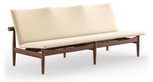 House of Finn Juhl - Japan Sofa 3-seater, Walnut, Cat. 3 Watercolour, Soft Linen - Soffor - Finn Juhl - Beige,Träfärgad