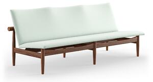 House of Finn Juhl - Japan Sofa 3-seater, Walnut, Cat. 3 Watercolour, Silver Azure - Soffor - Finn Juhl - Grön,Träfärgad