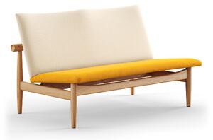 House of Finn Juhl - Japan Sofa 2-seater, Dark oiled oak, Cat. 2 Hallingdal 65 - 457/100 - Soffor - Finn Juhl - Beige,Träfärgad,Gul