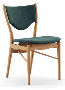 House of Finn Juhl - 46 Chair, Dark oiled oak, Cat. 3 Watercolour, Cast Iron - Matstolar - Finn Juhl - Träfärgad,Grå,Blå - Trä/Textilmaterial