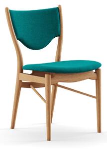 House of Finn Juhl - 46 Chair, Dark oiled oak, Cat. 3 Watercolour, Peacock - Matstolar - Finn Juhl - Grön,Träfärgad,Blå - Trä/Textilmaterial