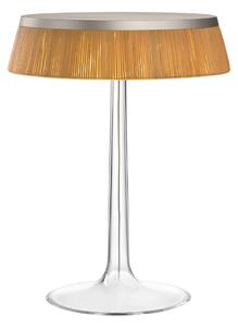 Flos - Bon Jour Matt Krom/Rattan - Bordslampor - Philippe Starck - Transparent