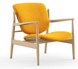 House of Finn Juhl - France Chair, Clear oiled oak, Cat. 2 Hallingdal 65 - 457 - Fåtöljer - Finn Juhl - Träfärgad,Gul - Trä/Textilmaterial