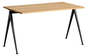HAY - Pyramid Table 01 140x75 cm Svart/Klarlackad Ek - Skrivbord - Friso Kramer,Wim Rietveld - Träfärgad - Metall/Trä