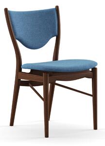 House of Finn Juhl - 46 Chair, Walnut, Cat. 1 Remix 762 - Matstolar - Finn Juhl - Träfärgad,Blå - Trä/Textilmaterial