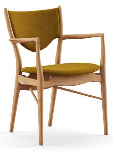 House of Finn Juhl - 46 Armchair, Dark oiled oak, Cat. 1 Remix 412 - Matstolar - Finn Juhl - Grön,Träfärgad - Trä/Textilmaterial
