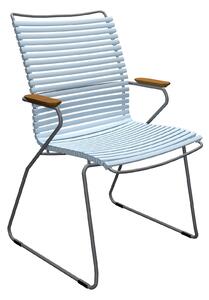 Houe - CLICK Dining Chair Tall Back - Dusty Light Blue - Matstolar utomhus - Henrik Pedersen - Blå - Metall/Trä/Plast