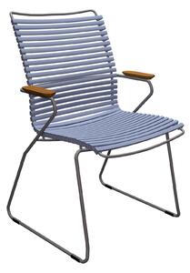 Houe - CLICK Dining Chair Tall Back - Pigeon Blue - Matstolar utomhus - Henrik Pedersen - Blå - Metall/Trä/Plast