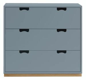 Asplund - Snow Drawer A3 - Nordic Blue, Ek Sockel - Byråer - Blå - MDF/Trä
