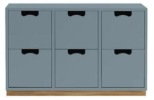 Asplund - Snow Drawer B2 - Nordic Blue, Ek Sockel - Byråer - Thomas Sandell & Jonas Bohlin - Blå - MDF/Trä