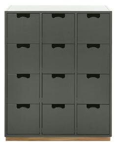 Asplund - Snow Drawer B - Green Khaki, Ek Sockel - Byråer - Thomas Sandell & Jonas Bohlin - Grön - MDF/Trä