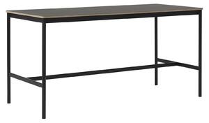 Muuto - Base High Table - 190 x 85 cm, Skiva - Svart linoleum - Plywoodkant, Underrede - Svart, Höjd - 95 cm - Barbord - Mika Tolvanen - Svart - Metall/Trä/Plast