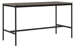 Muuto - Base High Table - 190 x 85 cm, Skiva - Svart linoleum - Plywoodkant, Underrede - Svart, Höjd - 105 cm - Barbord - Mika Tolvanen - Svart - Metall/Trä/Plast