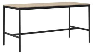Muuto - Base High Table - 190 x 85 cm, Skiva - Ekfanér - Plywoodkant, Underrede - Svart, Höjd - 95 cm - Barbord - Mika Tolvanen - Svart - Metall/Trä