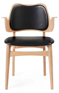Warm Nordic - Gesture BS Prescott 207, Black/Oak - Matstolar - Hans Olsen - Träfärgad,Svart - Läder/Trä/Skum