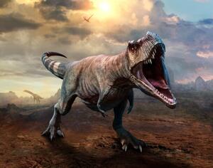 Illustration Tyrannosaurus rex scene 3D illustration, Warpaintcobra