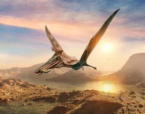 Illustration Pterosaur scene 3D illustration, Warpaintcobra