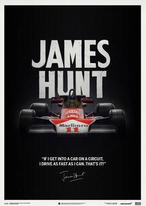 Konsttryck McLaren M23 - James Hunt - Quote - Japanese GP - 1976 - Limited Poster, Automobilist