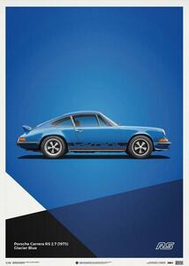 Konsttryck Porsche 911 RS - Blue - Limited Poster, Automobilist