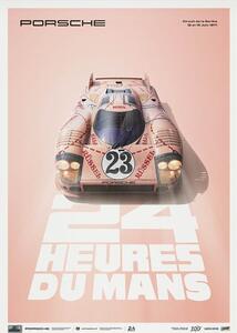 Konsttryck Porsche 917/20 - Pink Pig - 24h Le Mans - 1971 | Limited Poster Re-edition, Automobilist