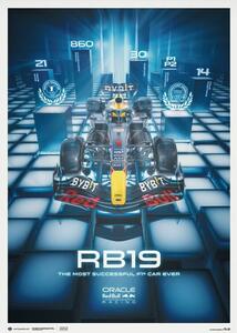 Konsttryck Oracle Red Bull Racing - RB19 - The Most Successful F1 Car Ever - 2023, Automobilist