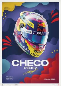 Konsttryck Oracle Red Bull Racing - Sergio Pérez - Helmet - Mexican Grand Prix - 2023, Automobilist