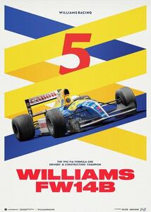 Konsttryck Williams Racing - Red Five - F1® World Drivers' & Constructors' Champion - 1992, Automobilist