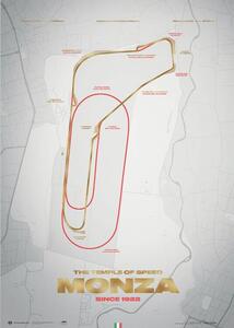 Konsttryck Monza Circuit - Track Evolution - The Temple of Speed, Automobilist