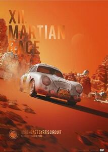 Konsttryck Porsche 356 SL - Future - XII. Martian Race - 2096, Automobilist