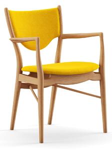 House of Finn Juhl - 46 Armchair, Dark oiled oak, Cat. 4 Vidar 443 - Matstolar - Finn Juhl - Träfärgad,Gul - Trä/Textilmaterial