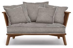 Gervasoni - Gray 05 - Walnut/Ardesia - Seam 1150 - Soffor - Paola Navone - Beige,Träfärgad,Grå