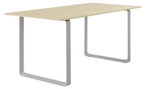 Muuto - 70/70 Table matbord 170x85 cm, Massiv ek/Grå - Matbord - TAF Studio - Träfärgad,Grå - Metall/Trä