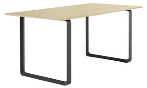 Muuto - 70/70 Table matbord 170x85 cm, Massiv ek/Svart - Matbord - TAF Studio - Träfärgad,Svart - Metall/Trä