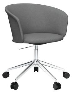 HEM - Kendo Swivel Chair 5-star Castors - Grey/Polished - Kontorsstolar - Sabine Marcelis,LucidiPevere - Grå - Metall/Trä/Syntetiskt/Skum/Ull