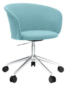 HEM - Kendo Swivel Chair 5-star Castors - Icicle/Polished - Kontorsstolar - Sabine Marcelis,LucidiPevere - Blå - Metall/Trä/Syntetiskt/Skum/Ull