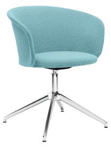 HEM - Kendo Swivel Chair 4-star Return - Icicle/Polished - Kontorsstolar - Sabine Marcelis,LucidiPevere - Blå - Metall/Trä/Syntetiskt/Skum/Ull
