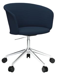 HEM - Kendo Swivel Chair 5-star Castors - Dark Blue/Polished - Kontorsstolar - Sabine Marcelis,LucidiPevere - Blå - Metall/Trä/Syntetiskt/Skum/Ull
