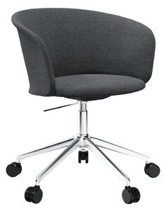 HEM - Kendo Swivel Chair 5-star Castors - Graphite/Polished - Kontorsstolar - Sabine Marcelis,LucidiPevere - Grå - Metall/Trä/Syntetiskt/Skum/Ull