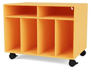 Montana - SPIN I Vinyl Storage, 05-CastorsCR70Black, 166 Acacia - TV-bänkar - Peter J. Lassen - Gul - MDF